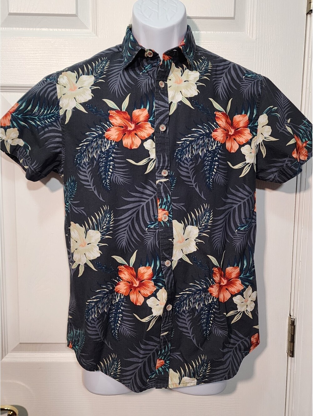 Denim & Flower Ricky Singh Men’s Short Sleeve Shirt Floral S (SLIM FIT)